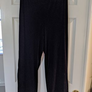 Liz Claiborne Velvet Dress Pants, Black, Size M